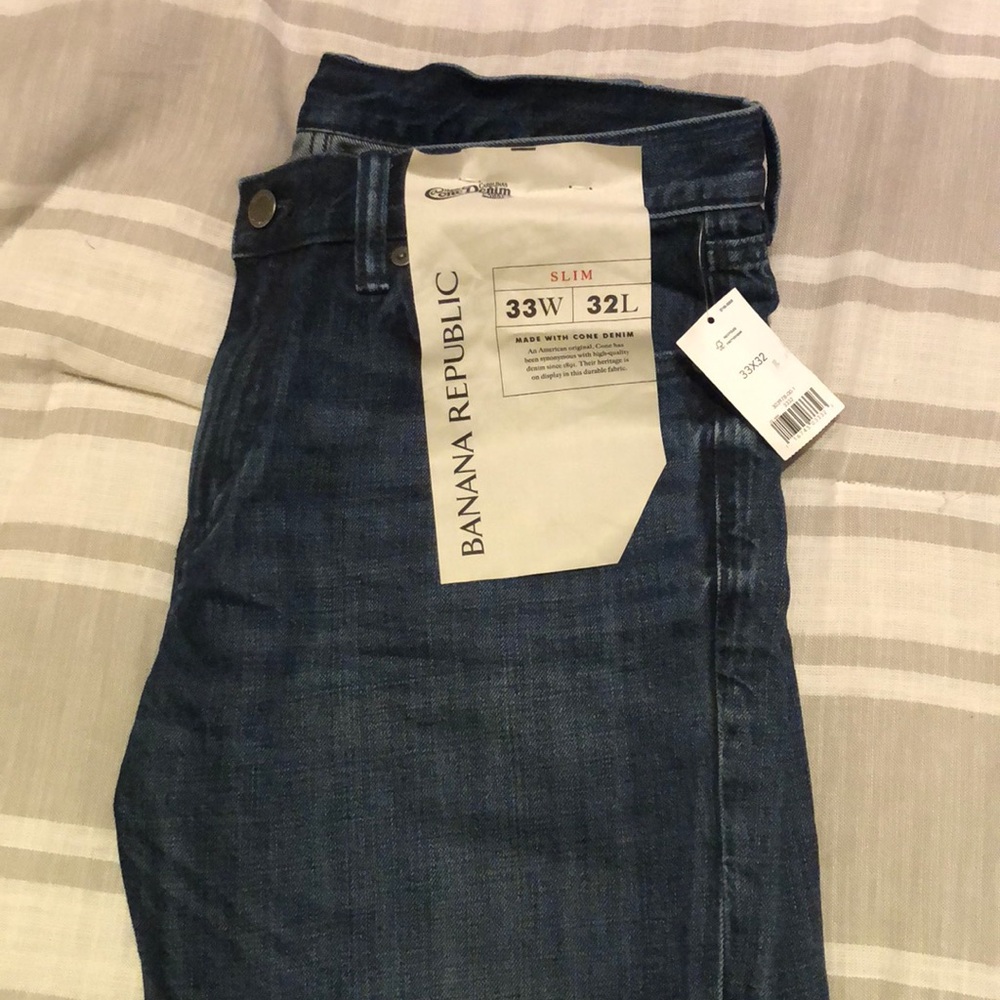 NWT Banana Republic Men’s Slim Cut Jeans 33/32